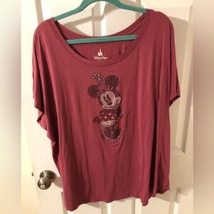 Short sleeved diamond studded, Minnie mouse T-shirt